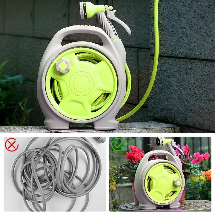 Efficient Corvina compact garden hose reel with 15m pipe, a must-have garden tool