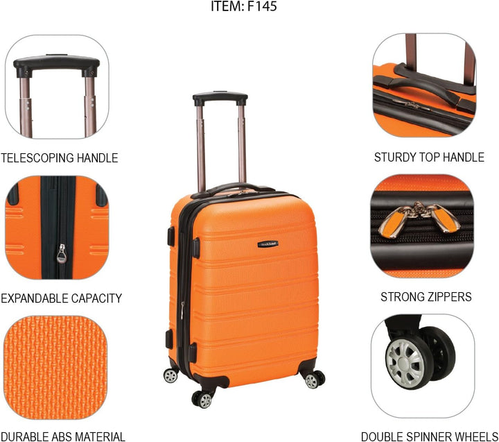 Open Cotton Candy expandable hardside carry-on, showing spacious interior for packing essentials.