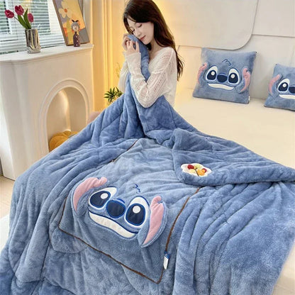 Soft fleece character blanket and matching cushion. Great for kids' bedroom.
