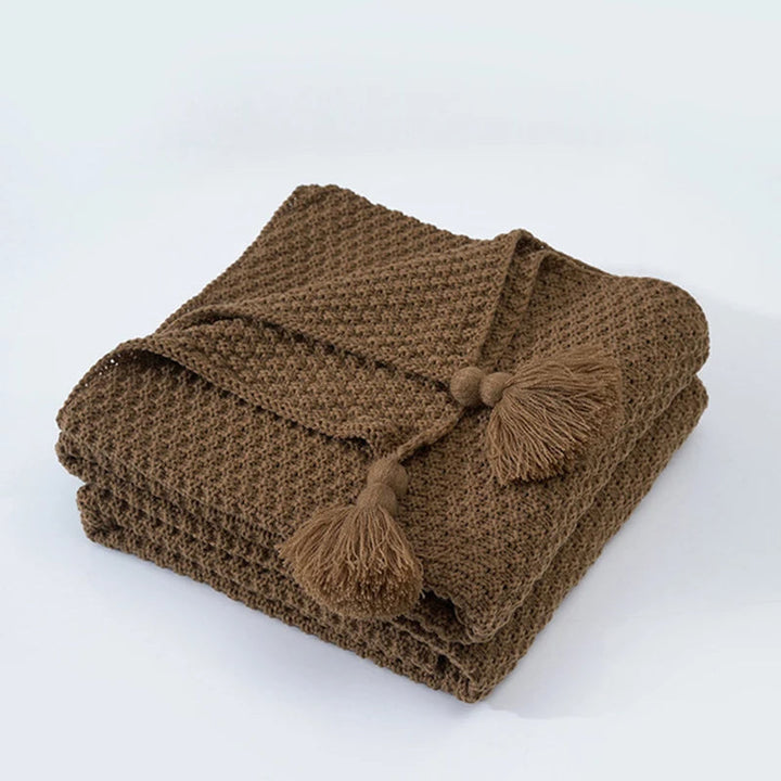 Premium Scandinavian wool blanket, Aurora design, for ultimate warmth & hygge home styling.