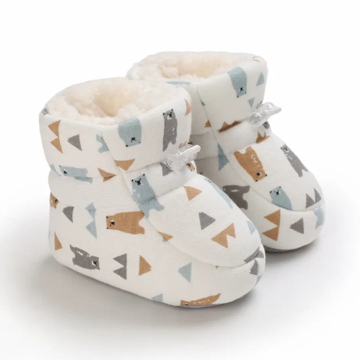 SnugToes cozy anti-slip baby winter boots, warm infant footwear with soft sole, ideal for newborns & toddlers.