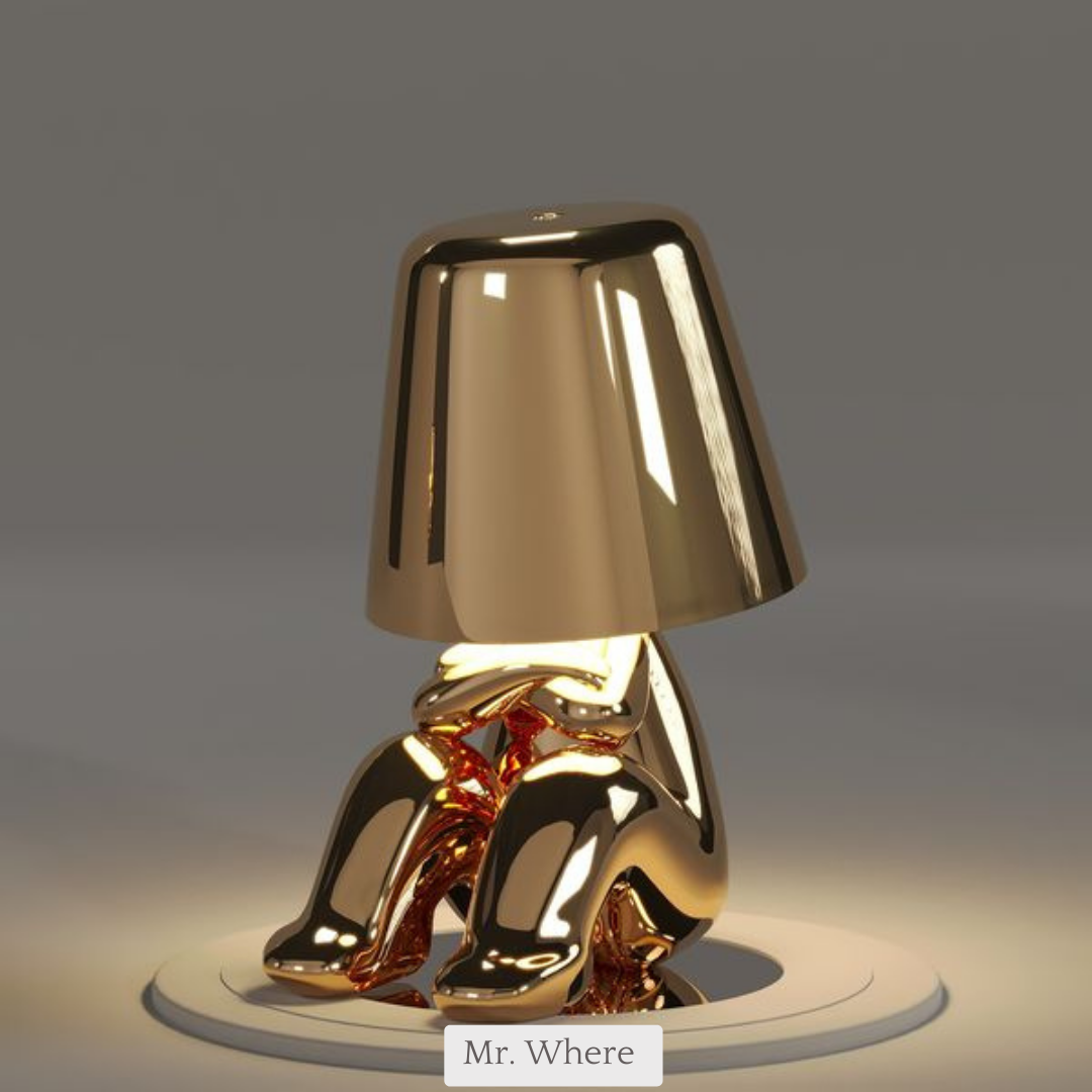 Modern LED lamp, unique gift for inspiring thought & creativity on any desk.