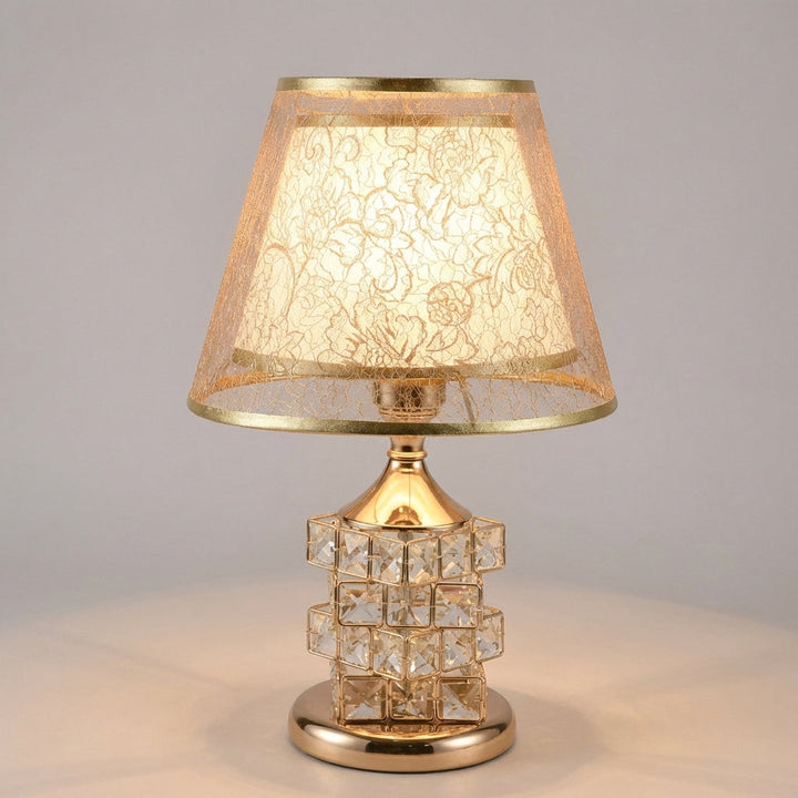 Crystelleon crystal table lamp with LED lighting, perfect for mood or accent lighting