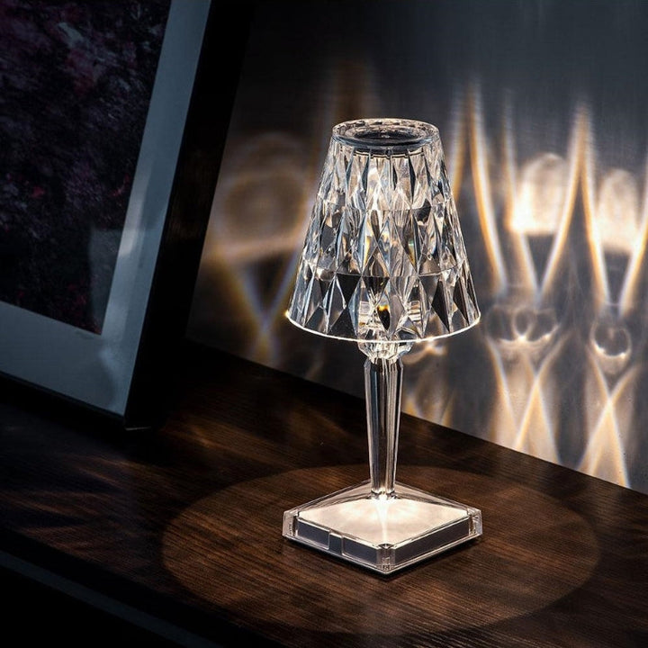 Crystal Touch Control LED Table Lamp, LumeCrystal, mood lighting for modern home decor