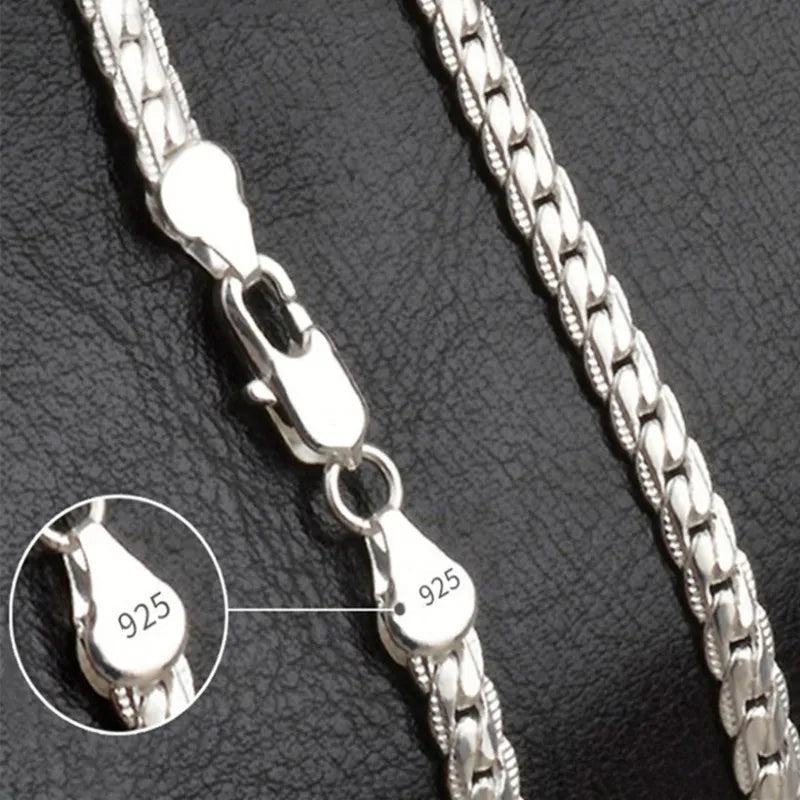 Bliss Sterling Necklace: Dainty sparkling sterling silver chain for women. Elegant jewelry.