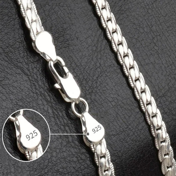 Bliss Sterling Necklace: Dainty sparkling sterling silver chain for women. Elegant jewelry.