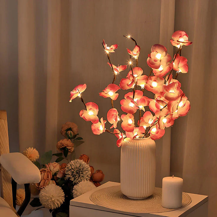 Flexible LED lit branches, versatile for various home decor arrangements