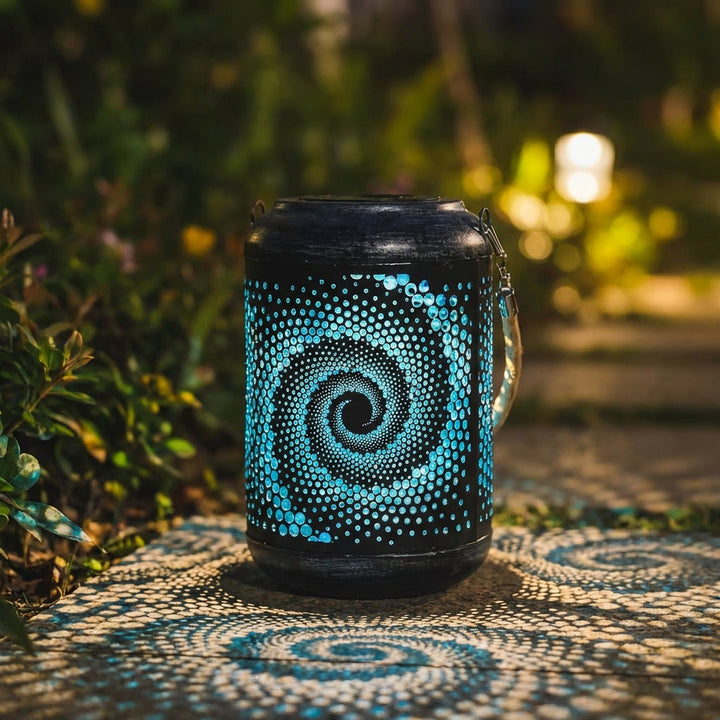 Decorative solar-powered snail garden light by Glowneon, perfect for outdoor landscape and patio accent lighting.