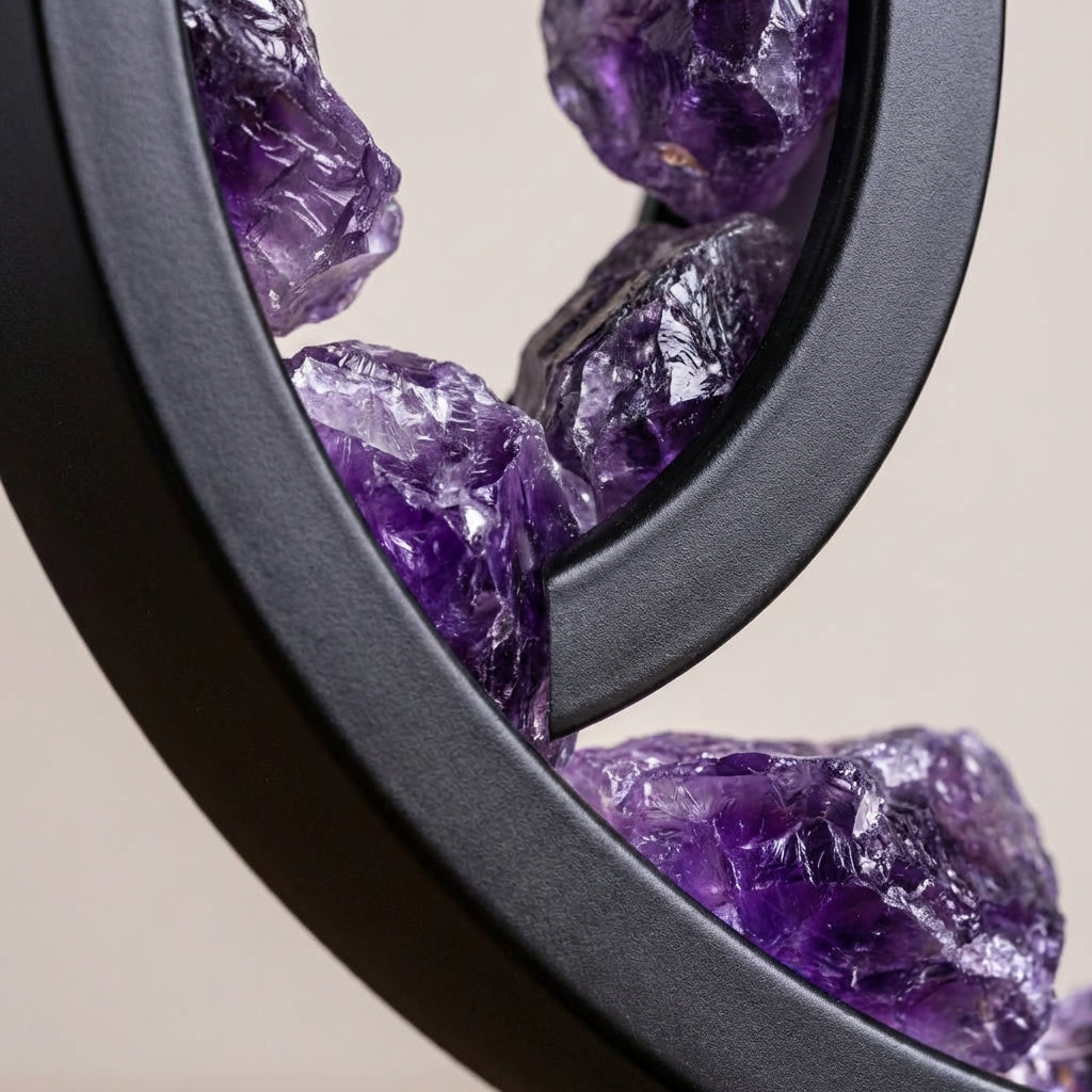 Spiritual Aura Lamp Auralisq, table lamp casting a gentle glow, ideal for serene home decor