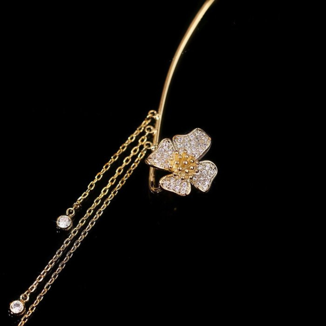 Gold butterfly drop earrings, a unique piece of womens fashion jewelry, delicate design, gift idea