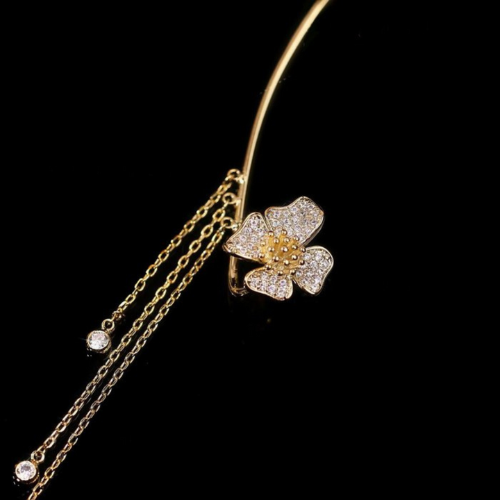 Gold butterfly drop earrings, a unique piece of womens fashion jewelry, delicate design, gift idea