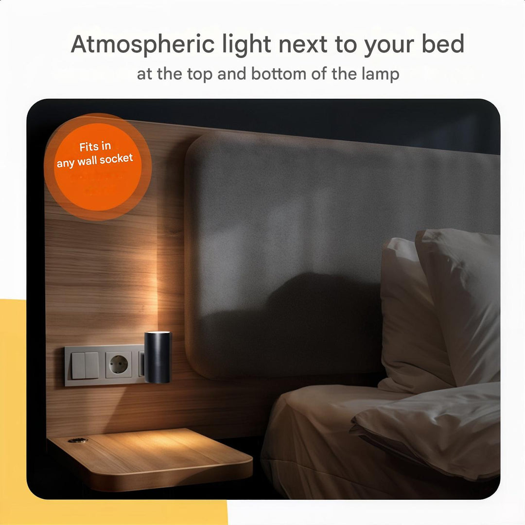 Sleek LumenGuard dimmable night light with intelligent automatic sensor, perfect for bedrooms & children's rooms.