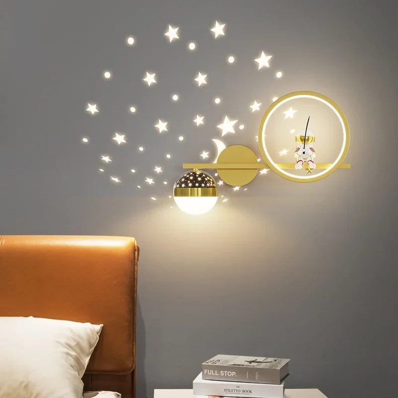 Kids' contemporary LED wall light, a playful addition to children's room, nursery, or playroom decor.
