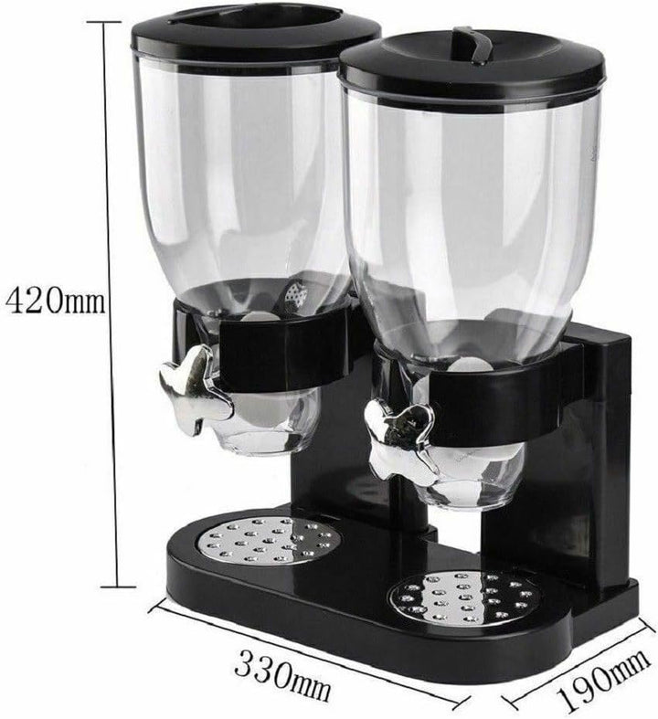 Large capacity double cereal dispenser, suitable for families and frequent use