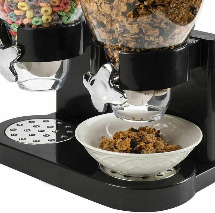 Home kitchen storage solution: Double dry food dispenser, maximizing pantry space
