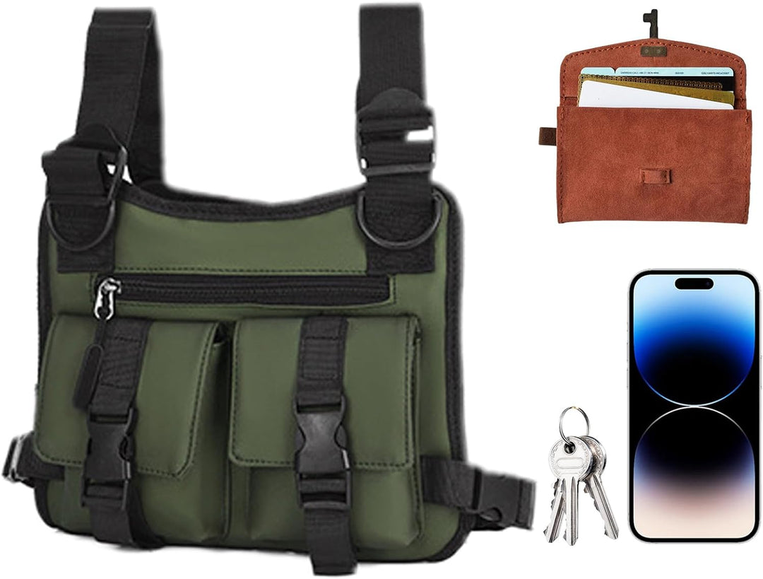 Dravon men's adjustable vest for urban exploration, perfect blend of style and utility