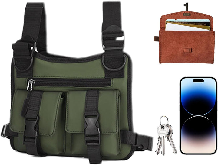 Dravon men's adjustable vest for urban exploration, perfect blend of style and utility