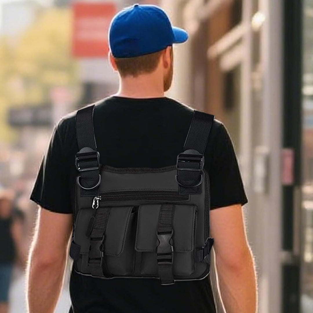 Dravon men's utility vest, a blend of performance and urban streetwear, adjustable and practical