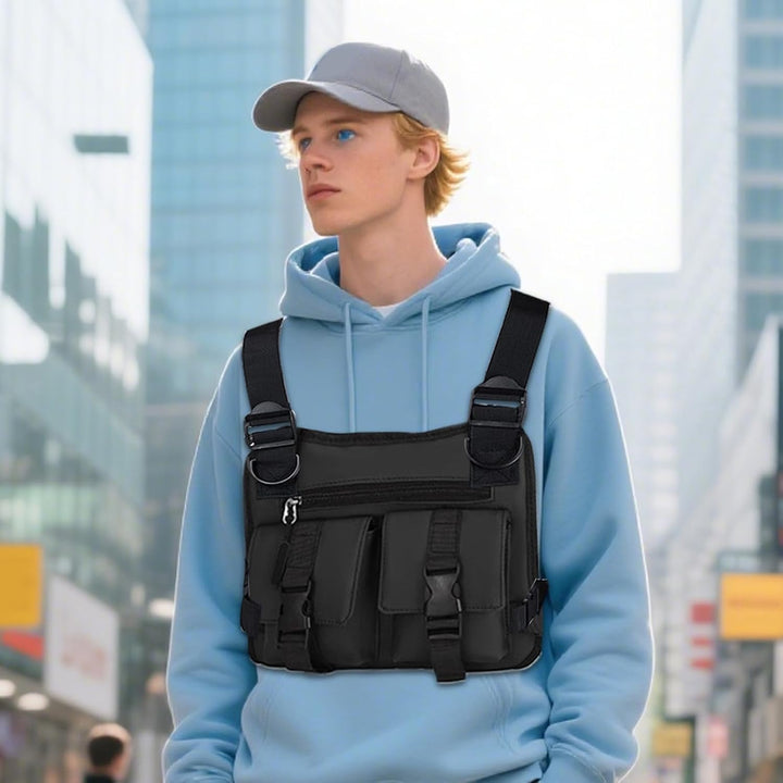 Dravon running vest displayed with running shoes and water bottle, complete men's active kit