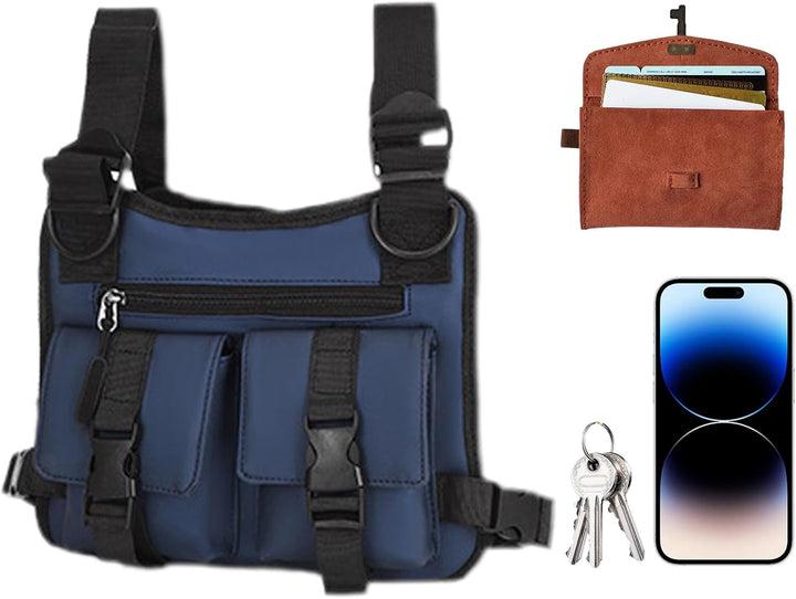 Detail of adjustable buckle on Dravon men's athletic vest, ensuring a perfect fit for running