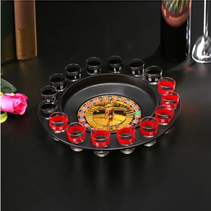 SpinShot Drink Roulette game for adults, bringing fun & entertainment to any party.