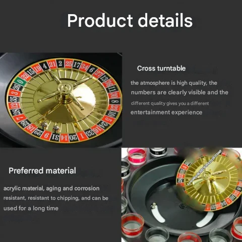 Easy-to-play Drink Roulette party game set, ideal for adult entertainment & social drinking.