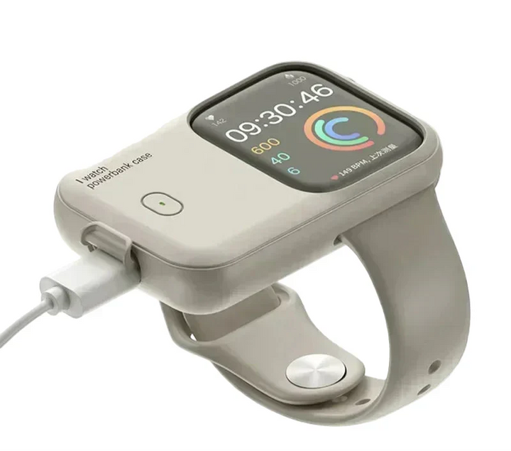 Dual pack portable wireless Apple Watch charger, compact for travel, fast charging smartwatch accessory.