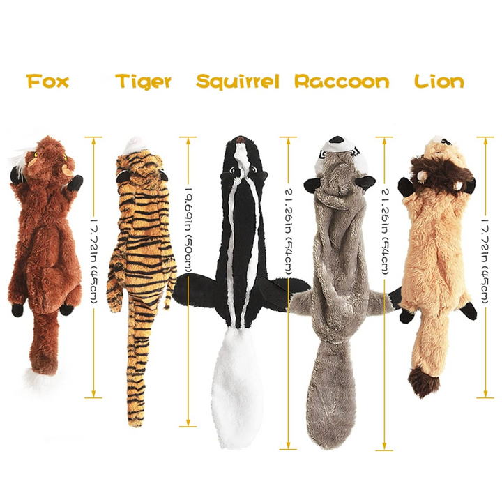 Assorted durable squeaky dog toys (5-pack) for engaging chew and play sessions