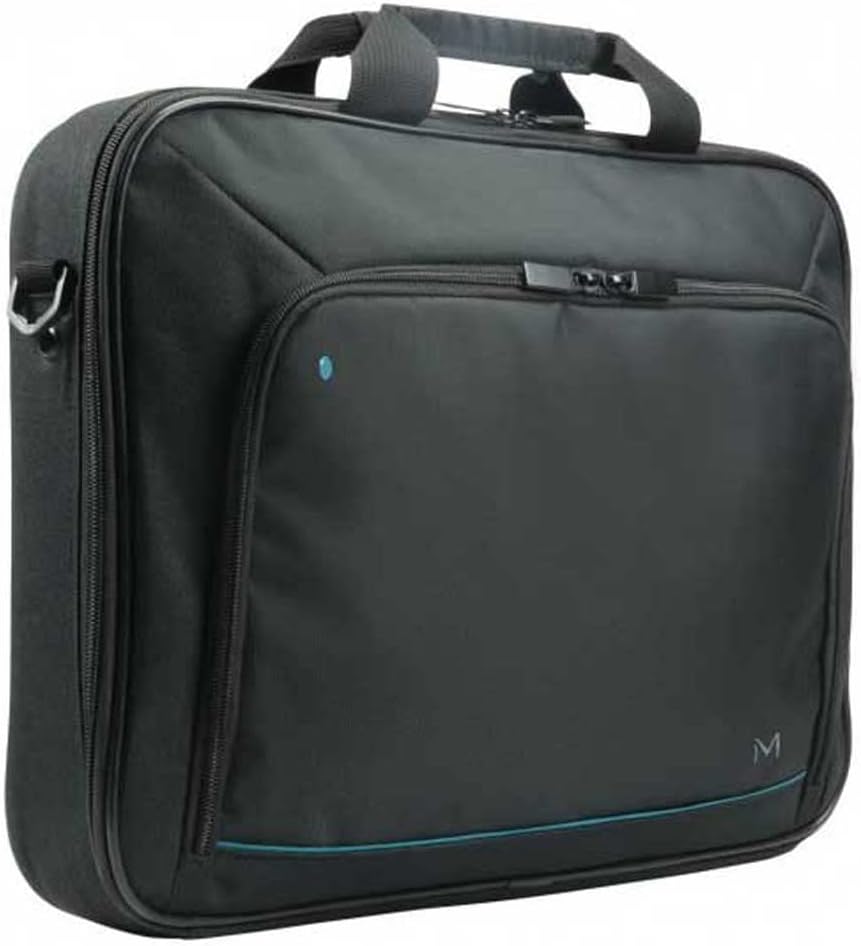 Unisex black clamshell laptop bag for 14-15.6 inch laptops, featuring a protective padded design for tech