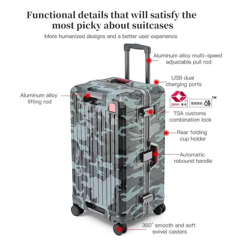 Effortless travel with this durable wide grip hard shell suitcase, ideal for business or vacation.