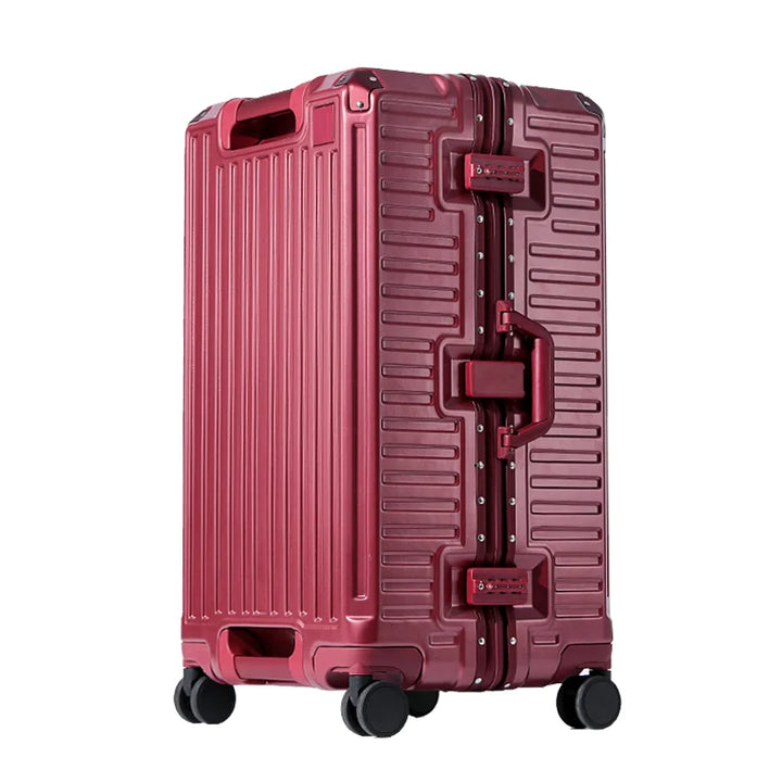 Spacious wide grip hard shell spinner suitcase for organized, durable, and smooth international travel.