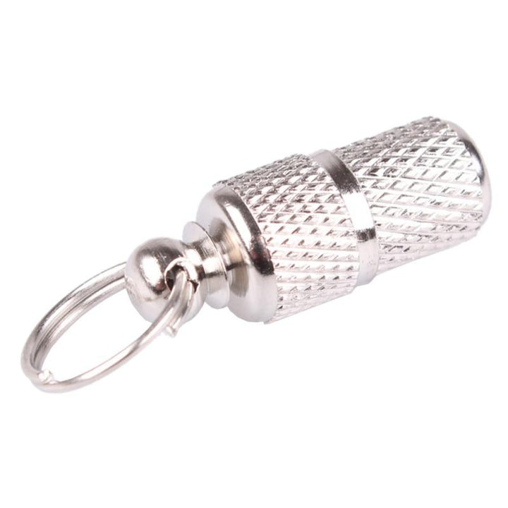 Durable metal pet ID tag for dog & cat identification. Engraved address ensures pet safety.