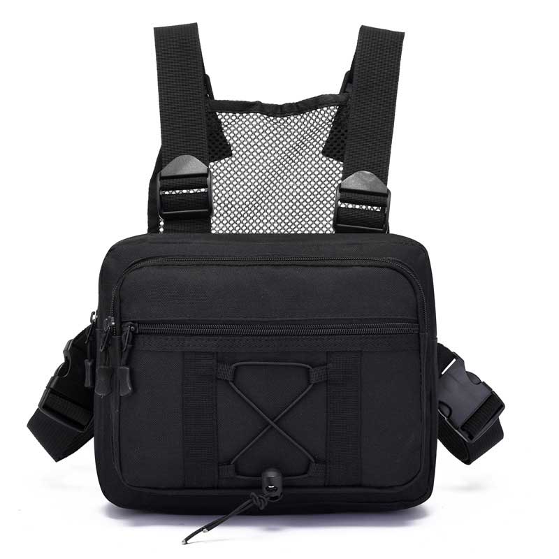 Organized outdoor gear with this multi-pocket tactical chest rig bag. Water-resistant, durable for everyday carry.