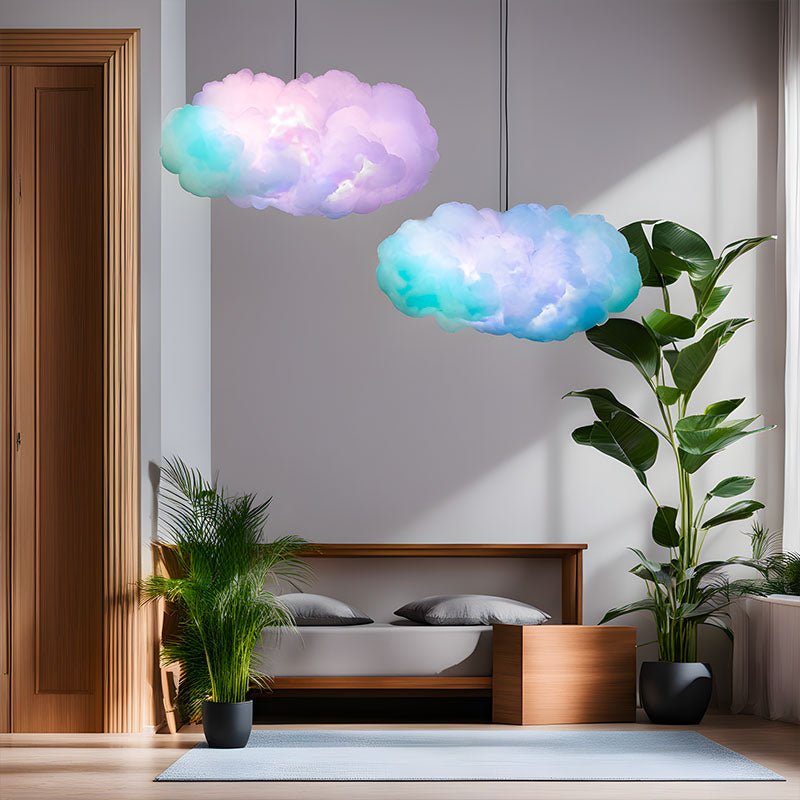 Smart Nimbuson cloud lamp featuring realistic lightning light effects & music sync. Ideal LED lighting for bedroom decor.