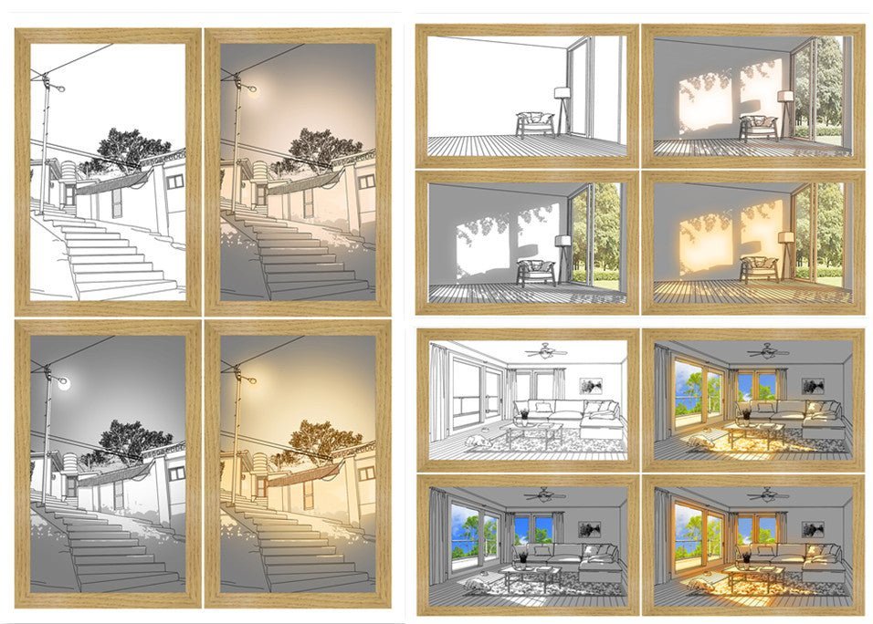 Dynamic LED lighting painting, creating a relaxing ambient glow in your home decor.