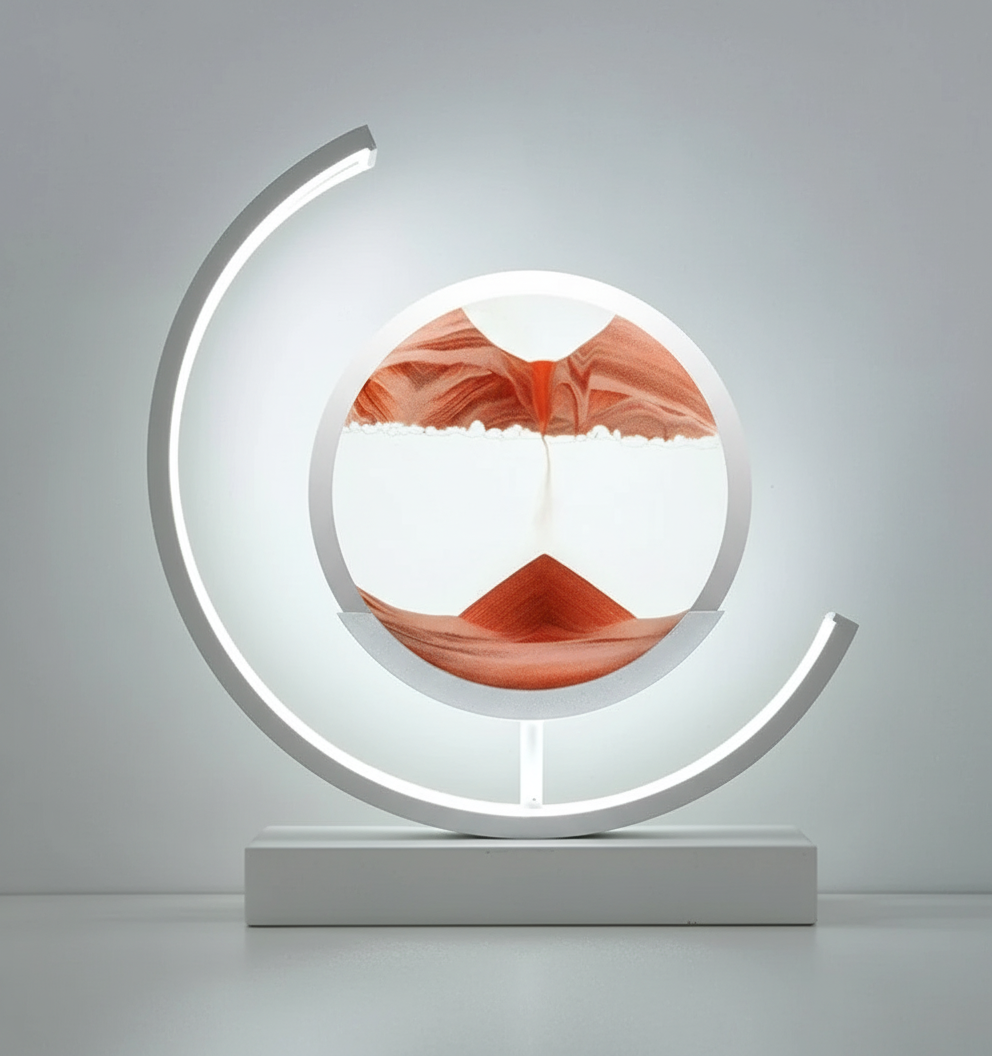 Unique sand art LED table lamp, perfect as a night light or decorative lighting for your home
