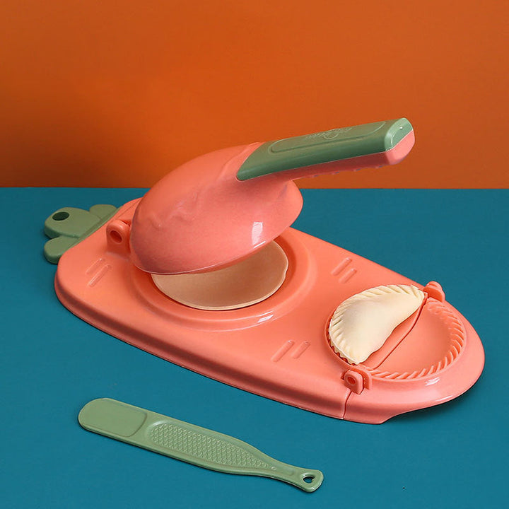 Multi-functional pastry press & dumpling maker for easy wontons and various baked goods.