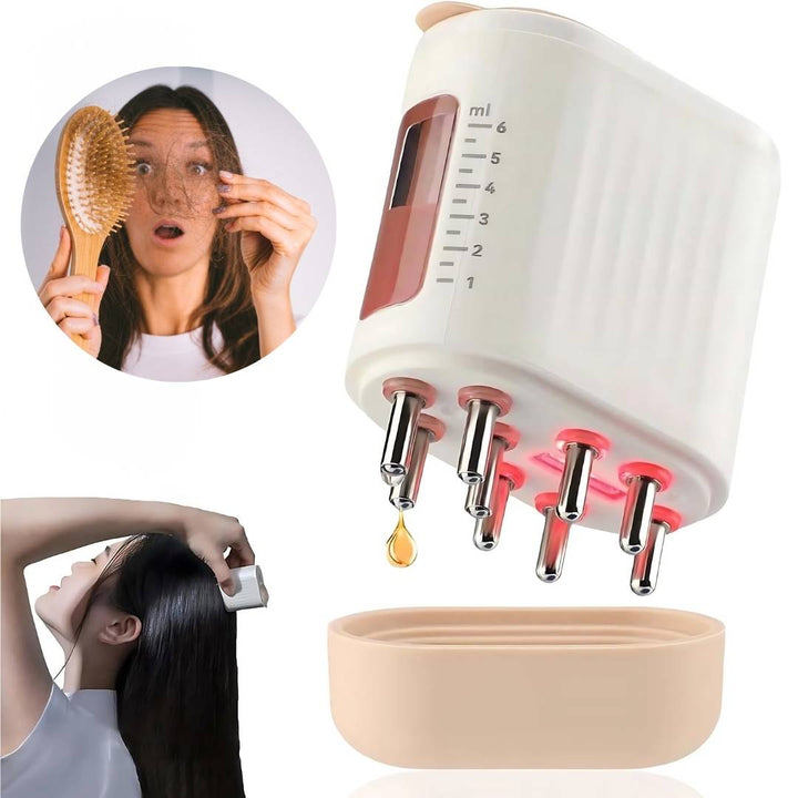 Electric scalp massager with vibration for hair growth & deep relaxation.