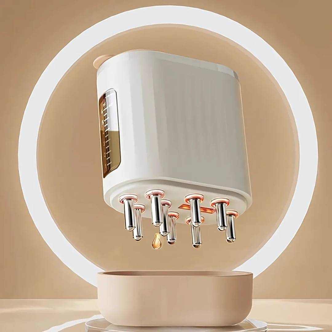 Microcurrent electric scalp massager, a beauty tool for enhanced hair care & scalp health.