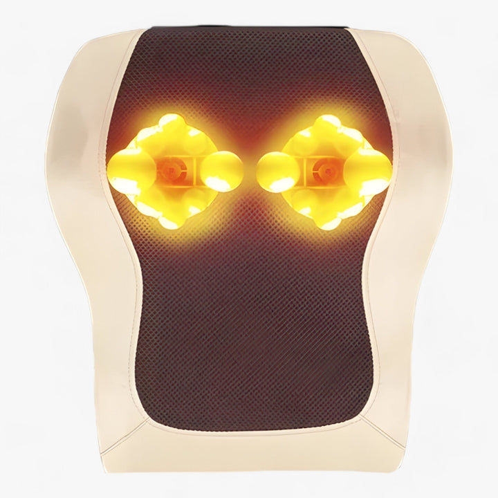 Unisex electric Shiatsu massage cushion providing deep tissue relief for back & neck. Promotes relaxation & wellness.