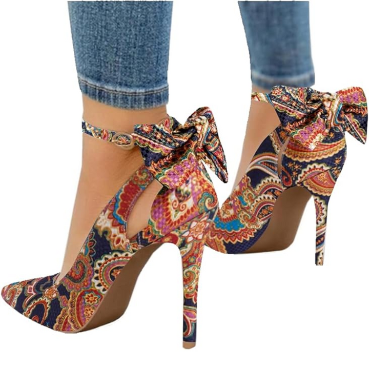 Hailey high heels: women's pointed-toe stiletto pumps with a beautiful and trendy bow.