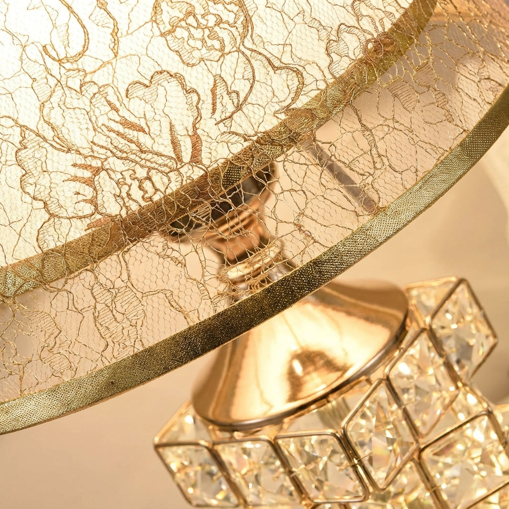 Stylish Crystelleon red crystal table lamp, an eye-catching piece for home decor and ambient light.