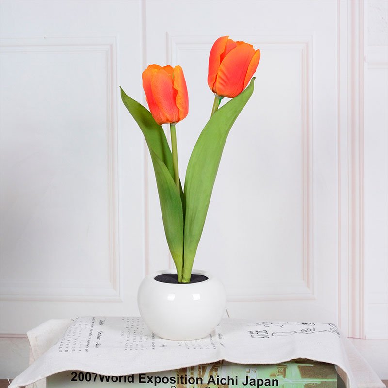 Simple yet elegant decorative LED tulip lamp, a beautiful home accent offering a subtle glow and sophisticated charm.