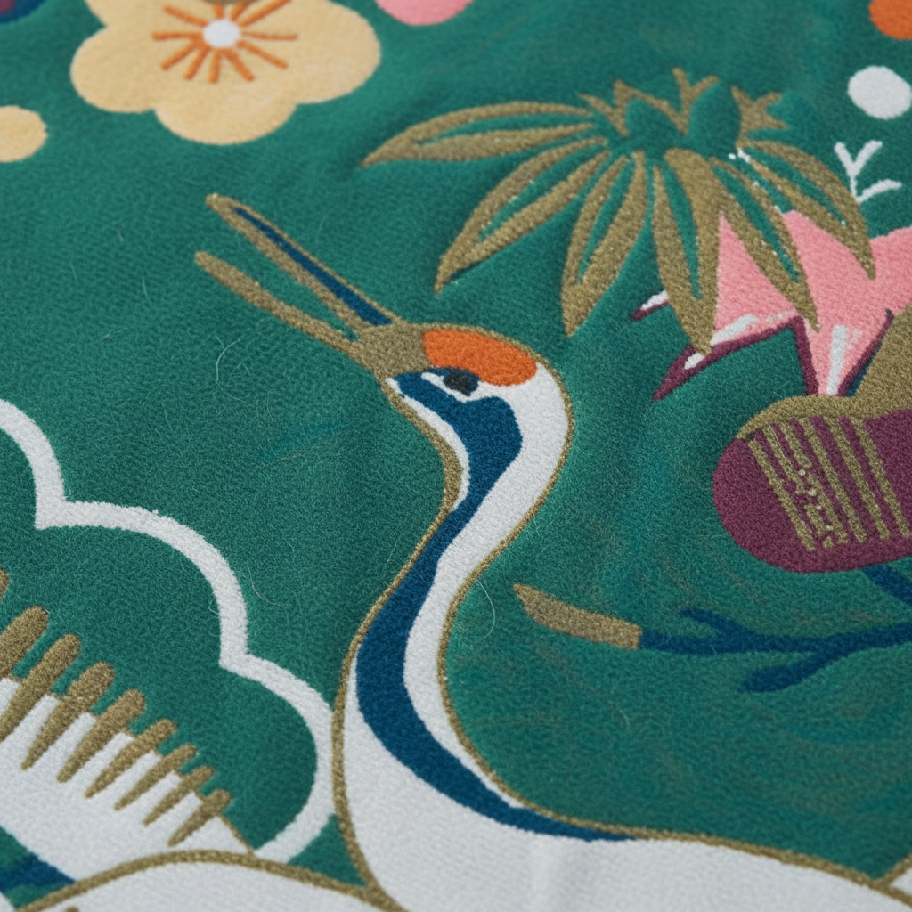 Quick-dry cotton bath towel with an elegant floral design, soft and absorbent, suitable for travel or daily use.