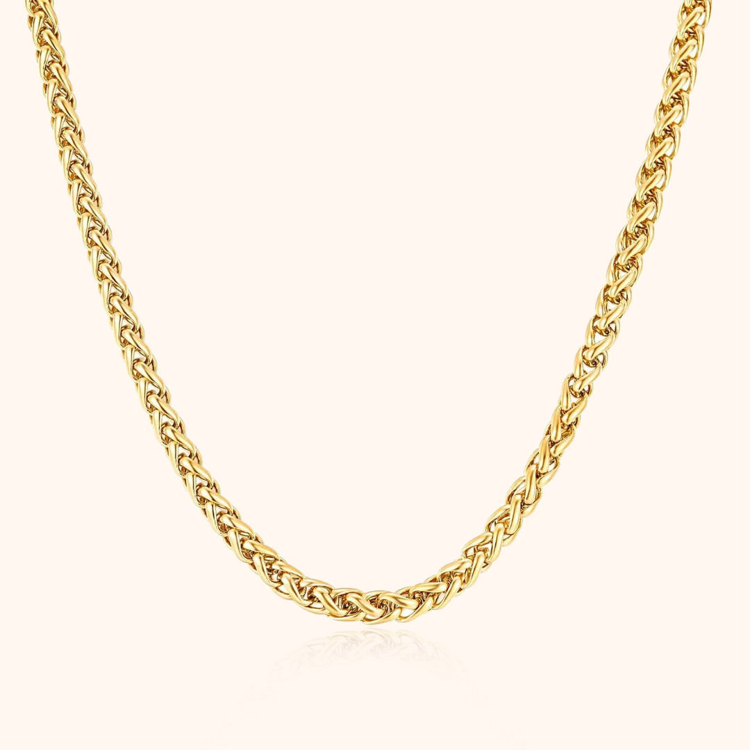 Men's silver or 18K gold plated cross link chain necklace. Elegant, durable, and stylish men's fashion jewelry.