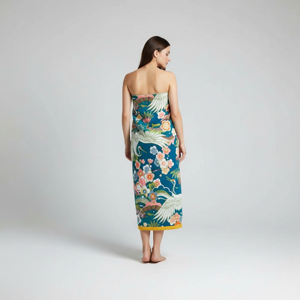 Luxury FlowerLuxe floral bath towel, highly absorbent and quick drying for everyday use