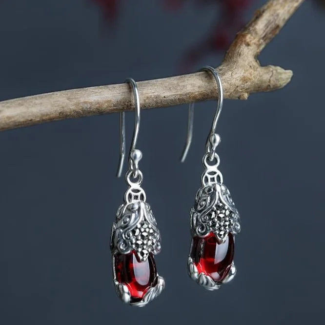 Intricate s925 silver mythical creature stud earrings, women's fantasy jewelry with elegant design and crystal details.