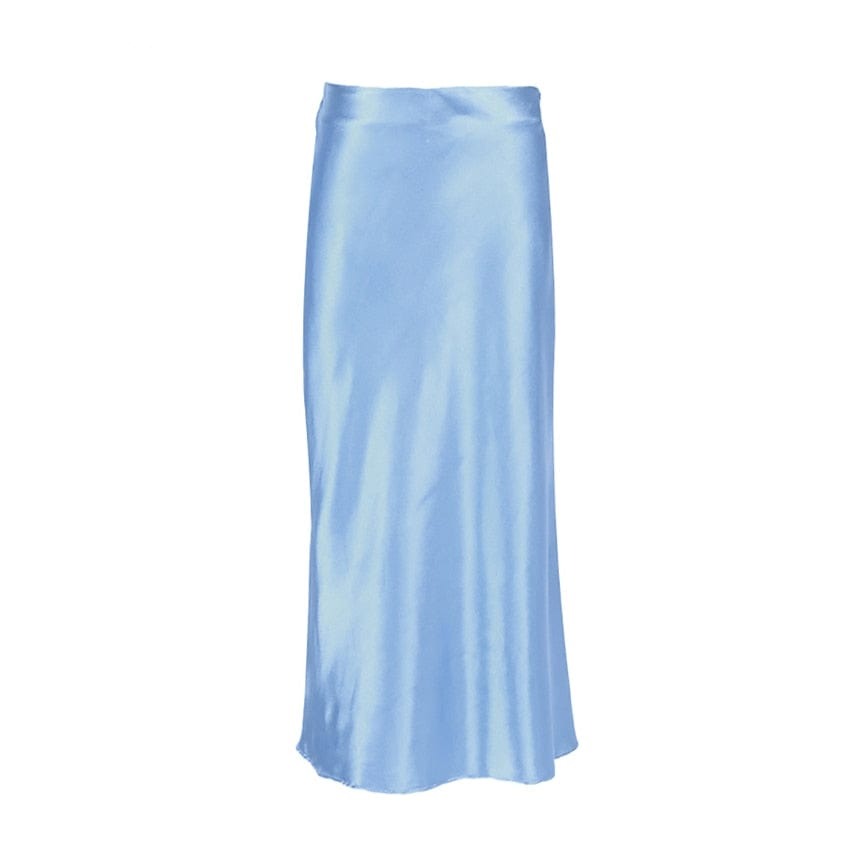 Make a statement with this shimmering A-line high-waist midi skirt for women. Elegant, versatile fashion.