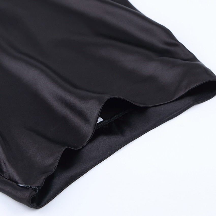 Liora women's shimmering A-line high-waist midi skirt. Elegant, versatile, & chic for modern style.
