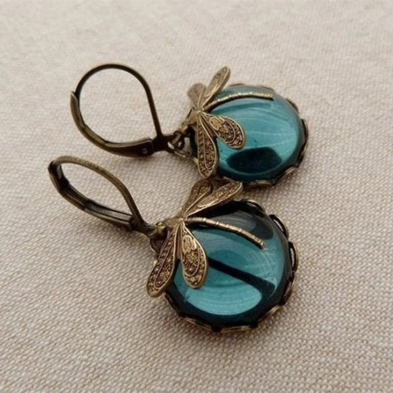 Elegant vintage butterfly stud earrings for women, Aurora Collection, perfect for a romantic fashion statement.